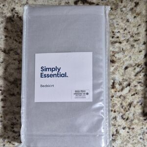 Queen/Mainstays Simply Essential Gray Bedskirt